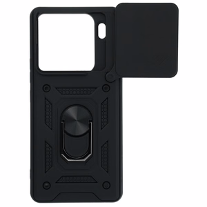Slide Camera Armor dėklas telefonui Xiaomi 15 Pro 5G juodas
