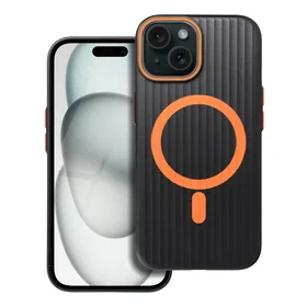 Dėklas SIMPLY suderinamas su MagSafe iPhone 15 titano juodas