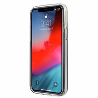 Guess GUHCP12SPCUGLSBK iPhone 12 mini 5.4" juodas/juodas kietas dėklas Glitter Gradient Script