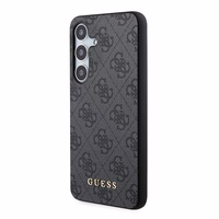 Guess 4G Metal Gold Logo dėklas telefonui Samsung Galaxy S24 - juodas