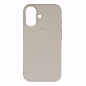 Жидкий силиконовый чехол с MagSafe для iPhone 16e / 17e - бежевый