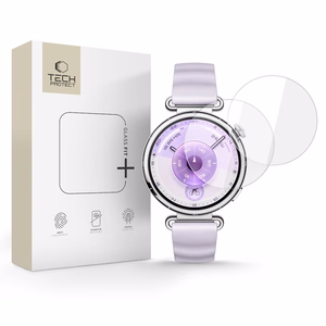 Tech-Protect Glass Fit+ 2 dalių grūdinto stiklo rinkinys Huawei Watch GT 6 41mm laikrodžiui - skaidrus