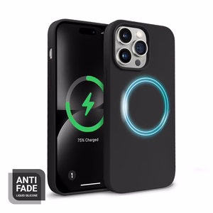 Crong Color Cover Magnetic dėklas, skirtas iPhone 14 Pro Max, suderinamas su MagSafe, juodas