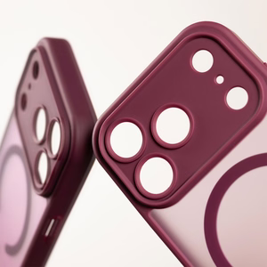 Mag Matt dėklas Samsung Galaxy S26 Plus tamsiai raudonas kameros apsauga
