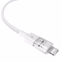 Baseus Gem USB ir IP 2,4A greitojo įkrovimo kabelis 2 m Balta