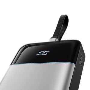 Cuktech LPB252N 120W 25000mAh išorinė baterija su integruotu USB-C laidu – spalva: pilka