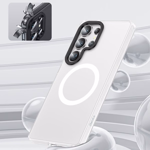 Benks magnetinis Lucid Armor dėklas (0045) Samsung Galaxy S25 Plus Ultra telefonui, baltas