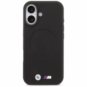 BMW M FW metalinis logotipas MagSafe dėklas iPhone 17 - juodas