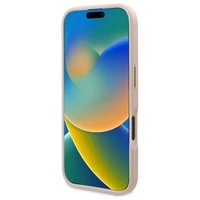 Guess 4G Logo Plate Magnetinis dėklas iPhone 16 - rožinis