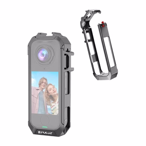 Puluz metalinis apsauginis dėklas skirtas Insta 360 X4 Air pilkas