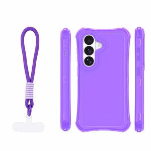 Safepop dėklas su dirželiu skirtas Samsung Galaxy S24 / S25 violetinis