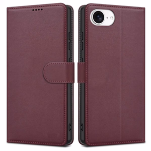 Dėklas Fancy Wallet Samsung S741 S26 FE tamsiai raudonas