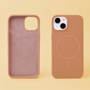 Silicone Thin Mag dėklas iPhone 17 Pro Max 6,9" karamelė