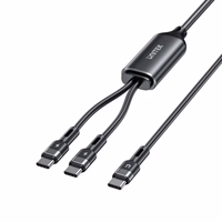 UNITEK USB-C 2-in-1 PD 100 W SILIKONINIS KABELIS 1,8 M