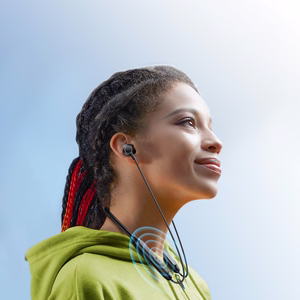 "Joyroom JR-D8" belaidės "Bluetooth" ausinės su galvos juosta - juodos spalvos