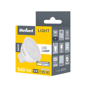 Rebel MR16 LED lemputė, 6 W, 3000 K, 230 V