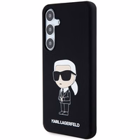 Karl Lagerfeld silikoninis Ikonik dėklas telefonui Samsung Galaxy S24 - juodas
