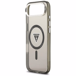 GUESS dėklas telefonui IPHONE 17 Air, suderinamas su MagSafe GUHMP17MHGTMLCGK (IML gradientas su trikampiu logotipu) juodas