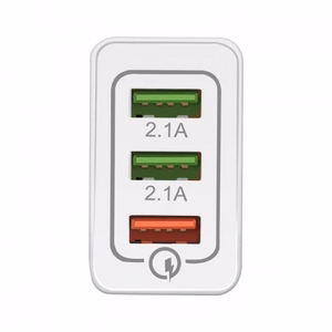Įkroviklis Wozinsky WWC-01 baltas (3xUSB / 30W)