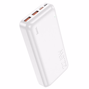 Išorinė baterija Hoco J101A PD 20W+Quick Charge 3.0 22.5W 20000mAh, balta