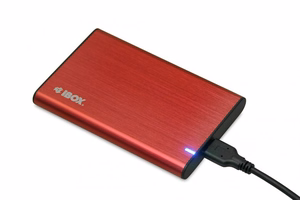 iBox HD-05 HDD/SSD dėklas raudonas 2,5"