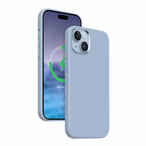 Crong Color Cover LUX Magnetic dėklas, skirtas iPhone 15 Plus, suderinamas su MagSafe, mėlynas
