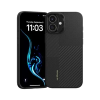 Benks Montage magnetinis Armor Pro Kevlar dėklas su metaliniu rėmeliu 600D+1500D Iphone 16 Plus telefonui juodas