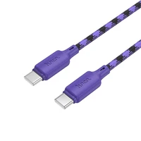 Kabelis USB C į USB C Hoco 3A 60W 1 m X116 gradientinė violetinė