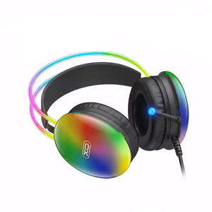 XO laidinės ausinės GE11 jack 3,5mm - USB-A juodos RGB mikrofonas