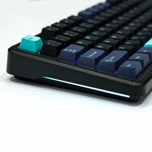 AULA Gasket F87 Pro klaviatūra juoda žydra mėlyna GrayWoodV4 RGB