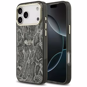 Guess Python Pattern MagSafe Чехол для iPhone 17 Pro Max - чёрный