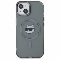 Karl Lagerfeld KLHMP15SHLSCHK iPhone 15 6.1" juodas kietasis dėklas IML Metal Choupette Head Magnetinis (MagSafe)
