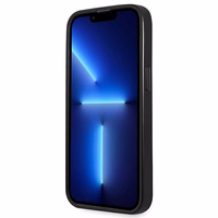 Guess Saffiano trikampio logotipo dėklas telefonui iPhone 13 Pro / 13 6.1" - sidabrinis