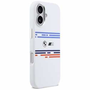 BMW M Silicon Horizontal Line MagSafe deklas, skirtas iPhone 17 - Baltas
