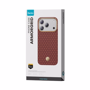 Raudonas „Benks Magnetic Armor Air Armor Grid 600D“ kevlaro dėklas su metaliniu rėmeliu (C.K.FL.AP.RD.0073), skirtas iPhone 18 Pro Max / iPhone 17 Pro Max