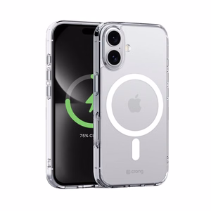 Crong Clear MAG Cover MagSafe dėklas, skirtas iPhone 16, skaidrus