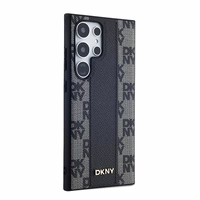 DKNY Odinis langeliais raštuotas magnetinis dėklas Samsung Galaxy S24 Ultra - juodas