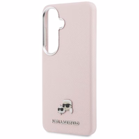 Karl Lagerfeld dėklas Saffiano KC Metal Logo MagSafe Samsung Galaxy S26 Plus rožinis