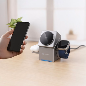Belaidis įkroviklis Forcell 3in1 (F-06) (MagSafe) (Phone; Pods; Watch) 15W