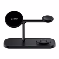 Tech-Protect QI15W-A45 3in1 belaidis įkroviklis su MagSafe Apple įrenginiams - juodas