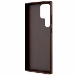 Guess GUHCS23LG4GFBR S23 Ultra S918 rudas/rudas kietas dėklas 4G Metalinis Auksinis Logotipas