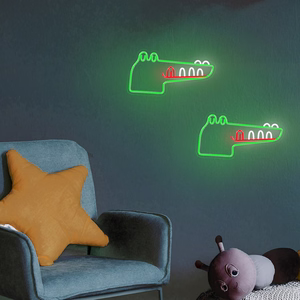 Neon PLEXI LED JURASSIC CROC žalias FLNJ03 Forever Light