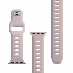 38/40/41/42 mm Latte (small) - 3mk Silicone Watch Strap for Apple