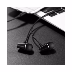 HOCO kabelinės ausinės 3,5 mm su mikrofonu M34 juodos