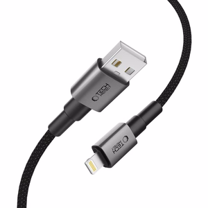 Tech-Protect Ultraboost DNA USB-A / Lightning laidas 12W/2.4A 25 cm - pilkas