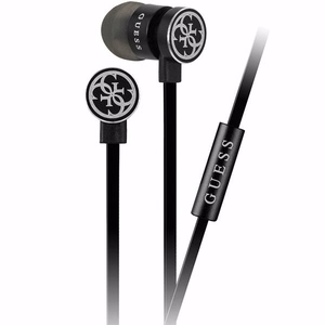 Guess GUEPWIBK laidinės 3,5 mm ausinės, juodos ir sidabrinės