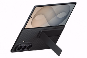 XF976SBE karboninis dėklas su stovu Samsung Galaxy Fold 8 Ultra, juodas