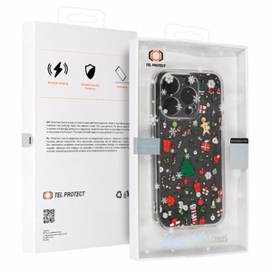 TEL PROTECT Kalėdinis skaidrus dėklas telefonui Iphone 15 Pro Max Dizainas 2