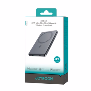 Išorinė baterija Power Bank Joyroom JR-PBM08 20W Magnetic Wireless 5000mAh Space Grey
