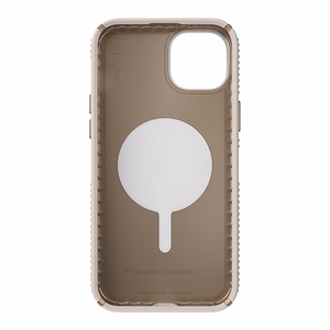 Speck Presidio2 Grip MagSafe dėklas su ClickLock, skirtas iPhone 15 Plus / 14 Plus, „Bleached Bone / Heirloom Gold“ spalvos